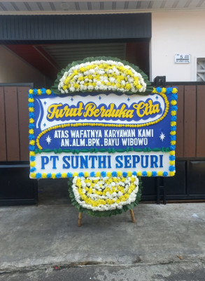 Papan Bunga Duka di Pelayangan